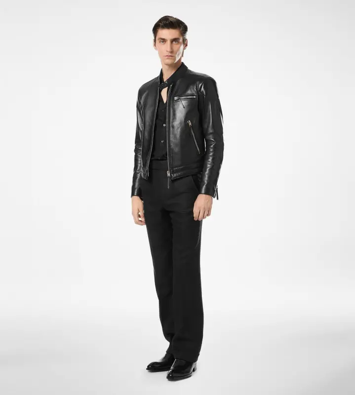 NAPPA GRAIN LEATHER BIKER BLACK online